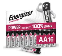 Energizer Advanced - AA Batteries (16 Pack) - Double A Battery 1.5V - Up To 100% Longer Lasting - Ideal for High-Drain Devices - 0% Plastic Packaging - 10 Year Shelf Life [Amazon Exclusive]