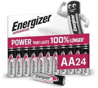Energizer Advanced - AA Batteries (24 Pack) - Double A Battery 1.5V - Up To 100% Longer Lasting - Ideal for High-Drain Devices - 0% Plastic Packaging - 10 Year Shelf Life [Amazon Exclusive]