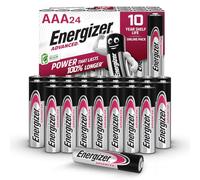 Energizer Advanced AAA Batteries, 1.5V Alkaline, 24 Triple A Batteries, Power That Lasts 100 percent Longer, Ideal for High-Drain Devices, 10-Year Shelf Life, 0 percent Plastic Packaging
