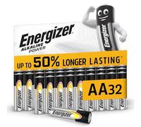 Energizer Alkaline Power - AA Batteries (32 Pack) - Double A Battery 1.5V - Up To 50% Longer Lasting - For Everyday Devices - 100% Recyclable Packaging - 7 Year Shelf-Life [Amazon Exclusive]