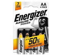 Energizer Alkaline Power AA Batteries Pack 4s