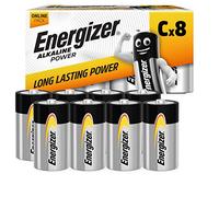 Energizer Alkaline Power - C Batteries (8 Pack) - 1.5V Battery - Long Lasting Power - Toys, Radios, Torches - 100% Recyclable Plastic Free Packaging - 7 Year Shelf Life [Amazon Exclusive]