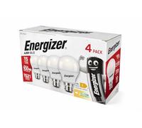 Energizer B22 LED Light Bulbs - Pack of 4 | 100W Equivalent Bayonet Cap Bulbs | Warm White 3000K, 806 Lumens | Bright Energy Efficient Lighting