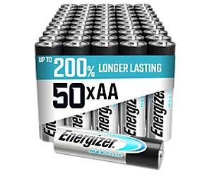 Energizer Batteries Max Plus AA LR6 Alkaline 1.5 V Pack of 50
