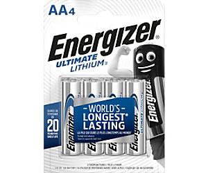 Energizer Batteries Ultimate Lithium FR6 AA 3000 mAh Lithium (Li) 1.5 V Pack of 4