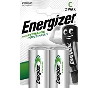 Energizer Recharge Power Plus 2500mAh Ni-MH C Size Rechargeable Batteries - Pack of 2
