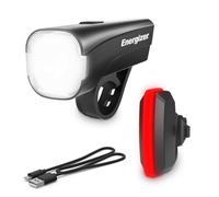 Energizer Bike Lights Front and Back Rechargeable 250 Lumens Set, USB LED Bike Lights, Front Headlight & Rear Light for Night Riding