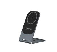 Energizer Black Aluminium Foldable QI Wireless Charging Stand 15W - Compact Charging Pad for QI-Integrated Smartphones