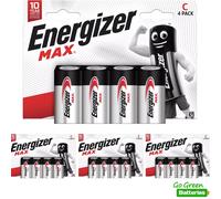 Energizer Max Alkaline C Batteries - Pack of 4