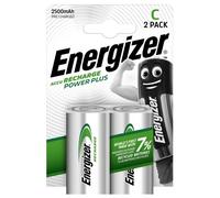 Energizer Recharge Power Plus 2500mAh Ni-MH C Size Rechargeable Batteries - Pack of 2