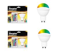 ENERGIZER Colour Changing GU10 LED RGB+W with Remote Control (2 Pack)