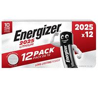 Energizer CR2025 Batteries, 3V Lithium, 12 Pack of Batteries, Child Resistant Blister Pack.