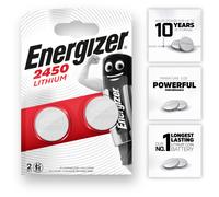 Energizer Button Cell Batteries CR2450 3V Lithium Pack of 2