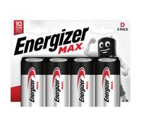 Energizer D Max Alkaline Batteries - Pack Of 4