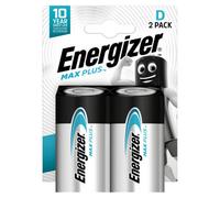 Energizer D Max Plus Alkaline Batteries - Pack Of 2
