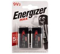 ENERGIZER E300115800 BATTERY, ALKALINE, MAX, 9V 2PK