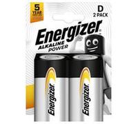 ENERGIZER E300152200 ALKALINE POWER BATTERY D 2 PACK