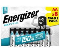 ENERGIZER E301324600 BATTERY, ALKALINE, MAX PLUS, AA 8PK