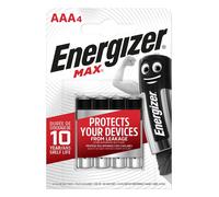 Energizer Max Alkaline AAA Batteries, Pack of 4