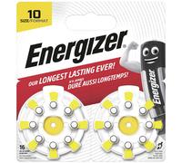 Energizer Hearing Aid Batteries Size 312 (16 Pack) - Our Long Lasting Ever - Zinc Air Power - Easy Installation EZ Turn & Lock Packaging - 4 Year Shelf Life