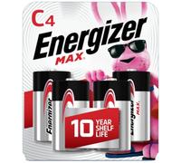 Energizer E93BP-4 Household Battery Single-Use Battery C Alkaline 1.5 V - Batteries (Single-Use Battery, C, Alkaline, Cylindrical, 1.5 V, 4 Pieces))
