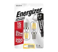 ENERGIZER Filament LED PYGMY 240LM 2W E14 (SES) 3,000K (Warm White), Pack of 2