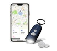 Energizer Find Me Keychain Light, Apple Find My Compatible Bluetooth Tracker, Bright LED Keychain Flashlight, Compact Locator for Keys, Bags & Gear, Blue