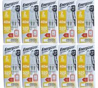 Energizer G9 Bulbs 40w G9 Halogen Bulbs. Warm White. Pack of 10. Dimmable. Suitable for Light Fittings, Oven, Wax Burner, Salt lamp etc