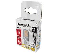 Energizer G9 LED Light Bulb. 4.2W (40w Halogen Equivalent) 220-240V. 470 Lumens. Bi-Pin Base Energy Saving. Warm White 2700k