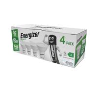 Energizer GU10 LED Bulb A Rated, 1.9W = 50W, Cool White 4000K, 345 Lumens, Pack of 4, Non-Dimmable
