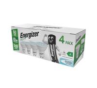 Energizer GU10 LED Bulb A Rated, 1.9W = 50W, Daylight 6500K, 345 Lumens, Pack of 4, Non-Dimmable