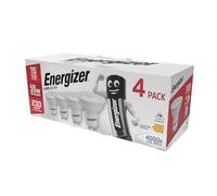 Energizer GU10 LED Bulbs Cool White 4000K Light Bulb Pack of 4 - 35W Halogen Spotlight Bulb Equivalent Replacement - 230LM Energy Saving 2.4W GU10 Non Dimmable LED Bulbs