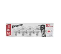 Energizer GU10 LED Bulbs Cool White. 50w Equivalent Spotlight Bulbs. 4000k - 345 Lumen. Non Dimmable - Pack of 10