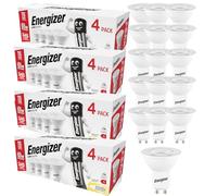 Energizer GU10 LED Bulbs Warm White 3000k (16 Pack) 50W Equivalent 345lm, 4.2W LED Light Bulb, Non-Dimmable Light Bulb, 38° Beam Angle Energy Saving