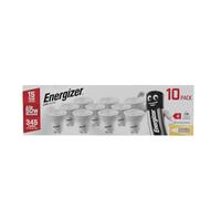 Energizer GU10 LED Bulbs Warm White 3000K 50W Equivalent Pack of 10 | 345 lumens, 5W power consumption, non-dimmable, MR16 shape, 15000 hour lifespan, energy saving