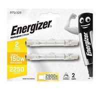 Energizer Halogen Energy Saving Floodlight Bulb R7S J28 Linear 2250lm 120W 2,900K (Warm White) Dimmable, Pack of 2