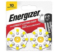 Energizer Hearing Aid Batteries Size 10 (16 Pack) - Our Long Lasting Ever - Zinc Air Power - Easy Installation EZ Turn & Lock Packaging - 4 Year Shelf Life