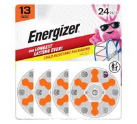 Energizer Hearing Aid Batteries Size 13, Orange Tab, 24 Pack