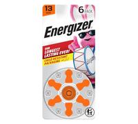 Energizer Hearing Aid Batteries Size 13, Orange Tab (6 Battery Count)