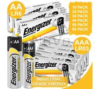 ENERGIZER INDUSTRIAL AA & AAA ALKALINE BATTERIES LR03 LR6 LONGEST EXPIRY UK