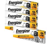 Energizer Industrial AA Batteries - 50 Pack | Alkaline Power Cells for High-Drain Devices, Professional & Everyday Business, Professional Equipment & High-Volume Use