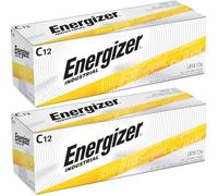 Energizer : Industrial Alkaline Batteries, C, 12 Batteries per Box -:- Sold as 2 Packs of - 12 - / - Total of 24 Each