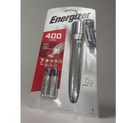 ENERGIZER IPX4 LED VISION HD METAL TORCH + 2 x AA MAX BATTERIES 400 Lumens NEW
