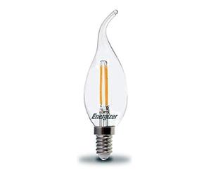 Energizer LED Bent Tip Candle SES E14 2.4W = 25W Warm White Chandelier Bulb