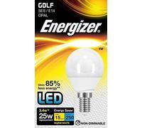 Energizer LED Golf Round Light Bulb 3.4w=25w SES E14 Small Screw in Pearl Warm White Pack of 6