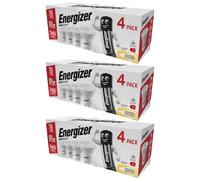 Energizer Led Gu10 Spotlight Bulb 4.9W (50W Replacement) - Pack Of 12 Led Bulbs (Warm White, 50W Equivalent Non Dimmable)