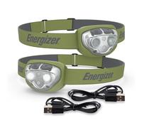 Energizer LED Headlamp Rechargeable (2-Pack) PRO Series, IPX4 Water Resistant, Ultra Bright Head Light, Multiple Light Modes, Rugged Headlight for Camping, Outdoors, Emergency Light, (USB Included)