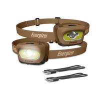 Energizer LED Rechargeable Headlamp (2-Pack), Brown, LED Headlamp with Red Light Option, USB Charging Cables Included