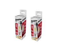 Energizer Led Ses (E14) Candle Filament Dimmable Bulb, Warm White 470 Lm 4.8W (Pack Of 2)