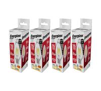 Energizer Led Ses (E14) Candle Filament Dimmable Bulb, Warm White 470 Lm 4.8W (Pack Of 4)